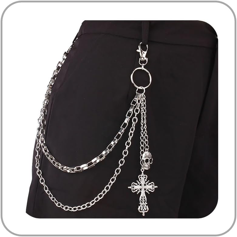 BOOSTIQ Pant Chains for Men Women Punk Rock Pocket Chains Turquoise Wallet Chain Western Country Cowboy Wallets Chain for Men - Image 1